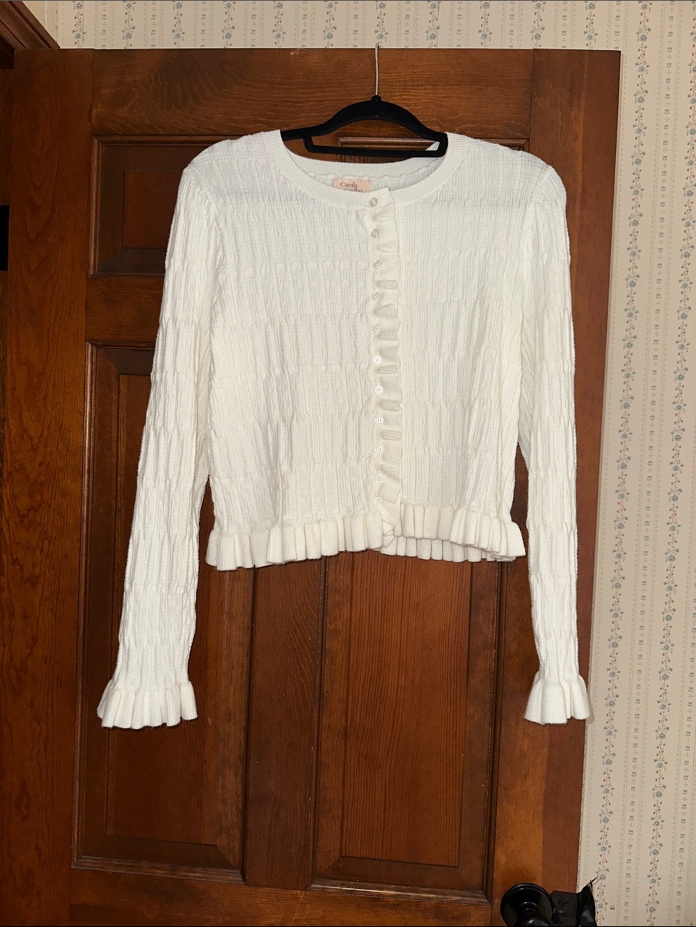 RUFFLE CARDIGAN
